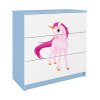 Komoda BABYDREEMS jednorožec modrá