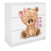 Komoda BABYDREEMS medvídek bílá