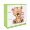 Komoda BABYDREEMS medvídek zelená