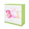 Komoda BABYDREEMS víla zelená