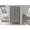 Šatní skříň KUBI šedá