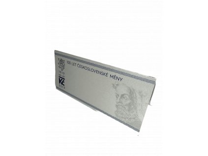 Stříbrný přebal na bankovku s přítiskem 100 Kč