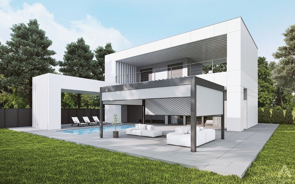 Bioklimatická pergola Milano – realizace NOKOV