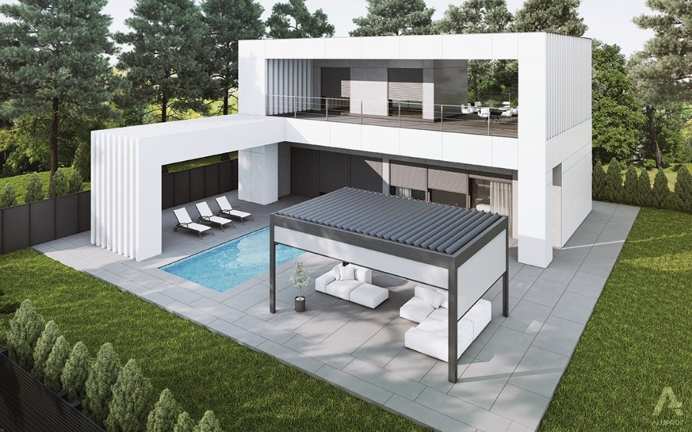 Bioklimatická pergola Milano – realizace NOKOV