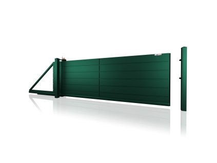 posuvna brana samonosna 10 200 250 RAL 6005 zelena