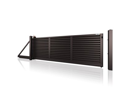 posuvna brana samonosna 10 229 RAL 8019 hneda