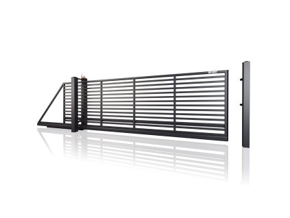 posuvna brana samonosna 10 105 RAL 9005 cerna