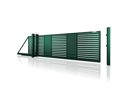 posuvna brana samonosna 10 108 RAL 6005 zelena