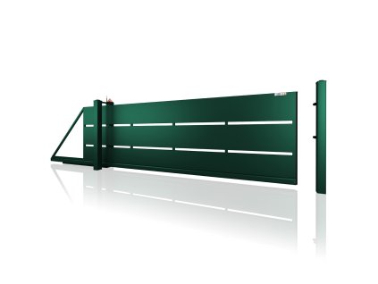 posuvna brana samonosna 10 110 RAL 6005 zelena
