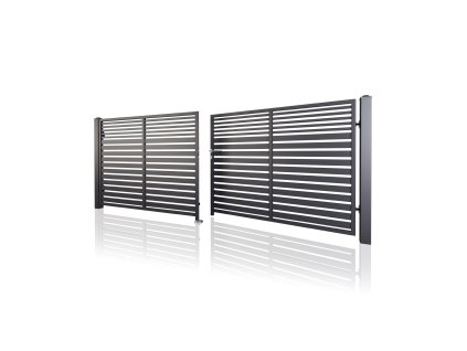 dvoukridla brana vjezdova 10 106 RAL 9005 cerna