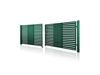 dvoukridla brana vjezdova 10 108 RAL 6005 zelena