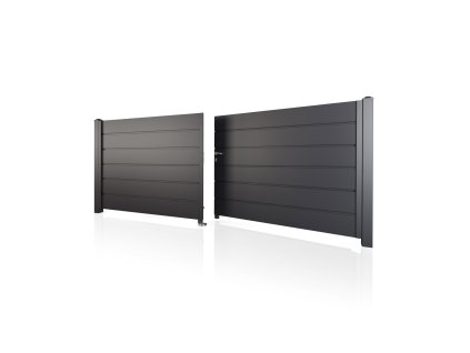 dvoukridla brana vjezdova 10 200 250 RAL 9005 cerna