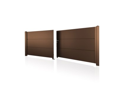 dvoukridla brana vjezdova 10 200 500 RAL 8014 hneda