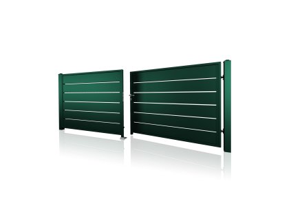 dvoukridla brana vjezdova 10 228 mezera RAL 6005 zelena