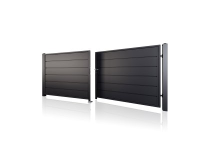 dvoukridla brana vjezdova 10 228 RAL 9005 cerna