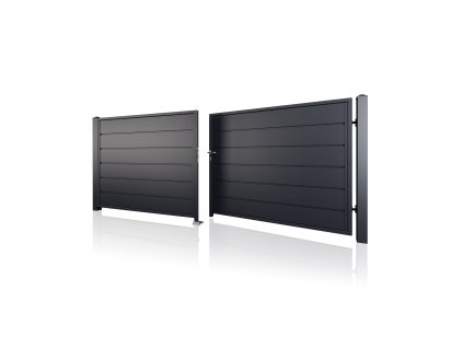 dvoukridla brana vjezdova 10 228 RAL 9005str cerna