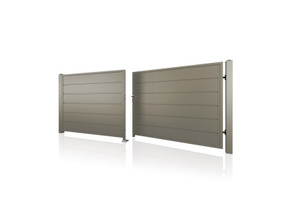 dvoukridla brana vjezdova 10 228 RAL 7030 seda