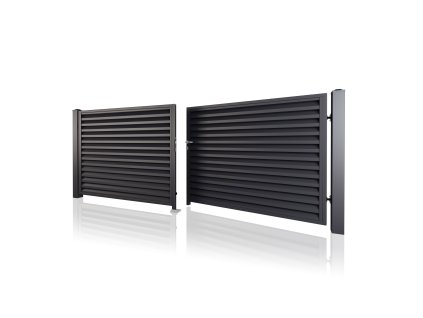 dvoukridla brana vjezdova 10 229 RAL 9005 cerna