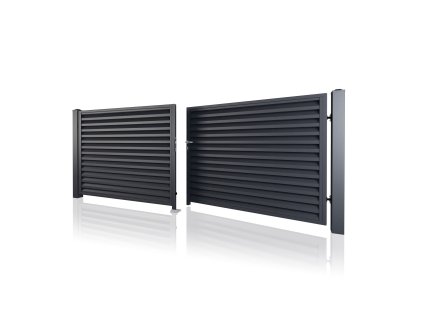 dvoukridla brana vjezdova 10 229 RAL 9005str cerna