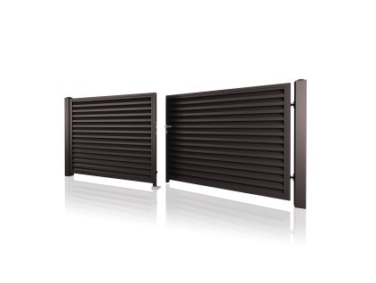 dvoukridla brana vjezdova 10 229 RAL 8019 hneda