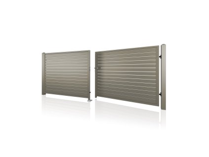 dvoukridla brana vjezdova 10 230 RAL 7030 seda