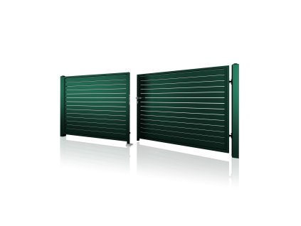 dvoukridla brana vjezdova 10 230 RAL 6005 zelena