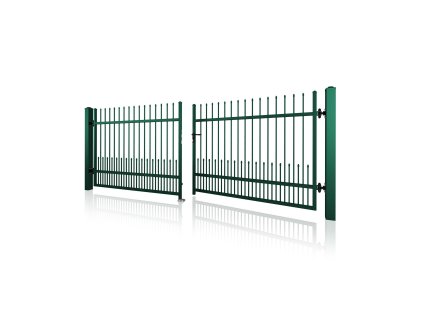 kovana dvoukridla brana 10 15 zelena RAL 6005