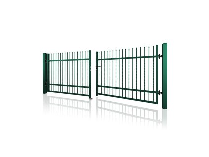 kovana dvoukridla brana 10 23 zelena RAL 6005