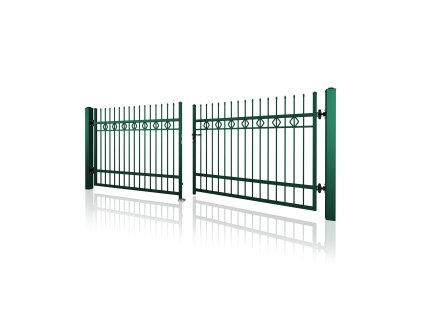 kovana dvoukridla brana 10 25 zelena RAL 6005
