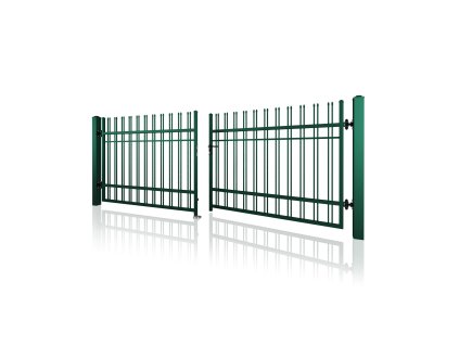 kovana dvoukridla brana 10 26 zelena RAL 6005