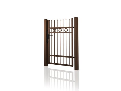 kovana branka 10 25 hneda RAL 8014