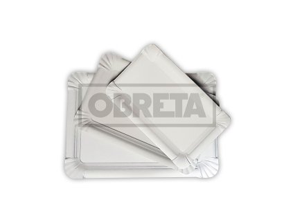 Tácek papírový 11x17cm č. 3, bílý