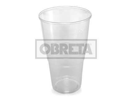 Nápojový pohárek PP 500ml, transparentní