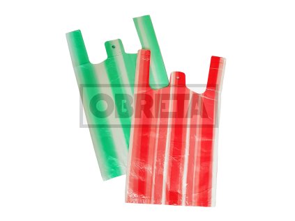 Taška 10kg blok 30+15x53cm ČERVENOBÍLÁ