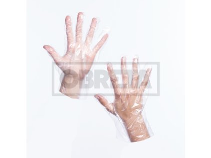 Rukavice jednorázové HDPE, TRHACÍ čiré BETA
