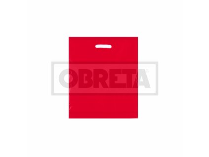 Taška LDPE průhmat 38x45+5cm ČERVENÁ