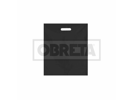 Taška LDPE průhmat 38x45+5cm ČERNÁ