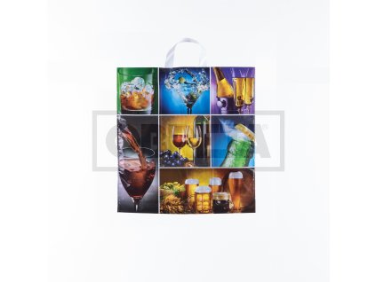 Taška LDPE s držadlem 46x50+5cm ALKOHOL