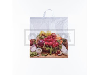 Taška LDPE s držadlem 46x50+5cm OVOCEZELENINA