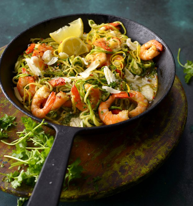 NETRADIČNÍ ŠPAGETY Z CUKETY S KREVETAMI