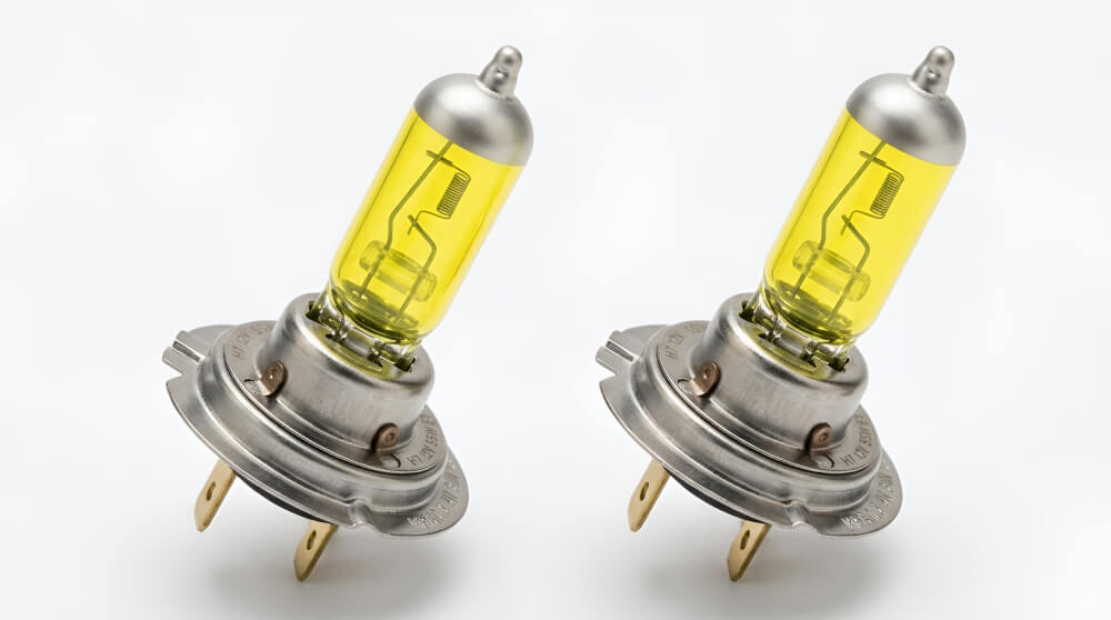 Coppia di lampadine alogene gialle H7 24V Ledson Yellowlook nella confezione