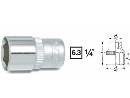 Vnitřní nástrčný klíč 1/4"šestihranný 5/16 HAZET 850A-5/16 - HA037513