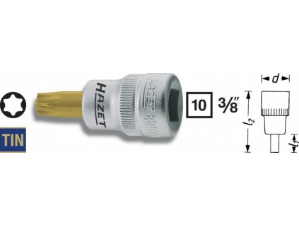 Hlavice s bitem TORX 3/8" T27 HAZET 8802-T27 -   HA039678