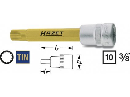 Hlavice s bitem XZN 3/8" M10 Hazet 8808LG-10 - HA040018