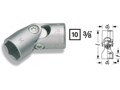 Nástrčný klíč s kloubem 6-hr. 880G-13 Hazet