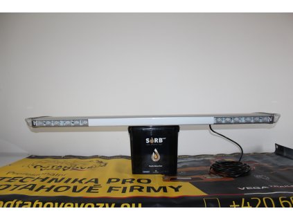 FLARE Majáková rampa 1230 mm, 30 led, OSVĚTLENÝ STŘED, 12/24V, ORANŽOVÁ