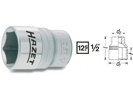 Vnitřní nástrčný klíč 1/2"šestihranný 22mm HAZET 900-22 - HA042845