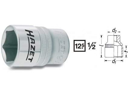 Vnitřní nástrčný klíč 1/2"šestihranný 30mm HAZET 900-30 - HA042937