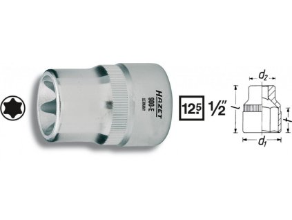 Vnitřní nástrčný klíč 1/2" TORX® E12 HAZET 900-E12 - HA043019