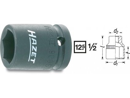 Kovaný vnitřní nástrčný klíč 1/2"šestihranný 13mm HAZET 900S-13 - HA044146